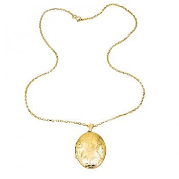 9ct gold 6.7g 18 inch Locket with chain